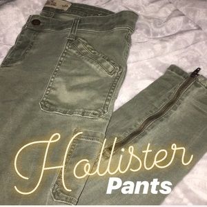Army Green Hollister Super Skinny Jeans